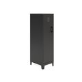 Space Solutions 53.38 in.H 4 Shelf Storage Locker Cabinet, Fully Assembled, 3 in. Riser Legs, Black 25225